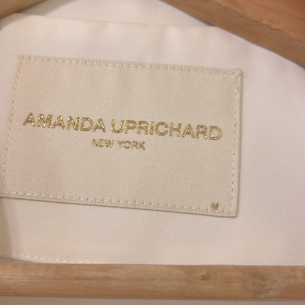 REVOLVE | Amanda Uprichard White Blazer with Structured Shoulders - Picture 11 of 14